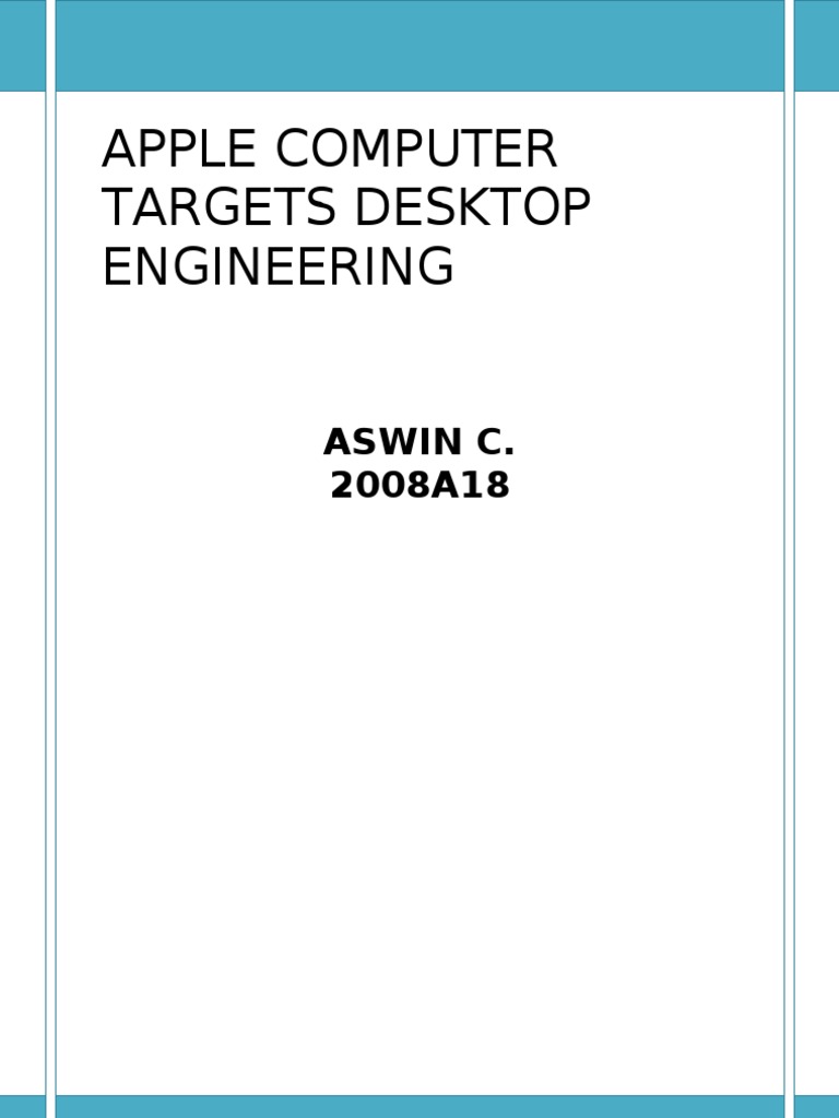 Apple Computer's Engineering Workstation Strategy | PDF | Workstation ...