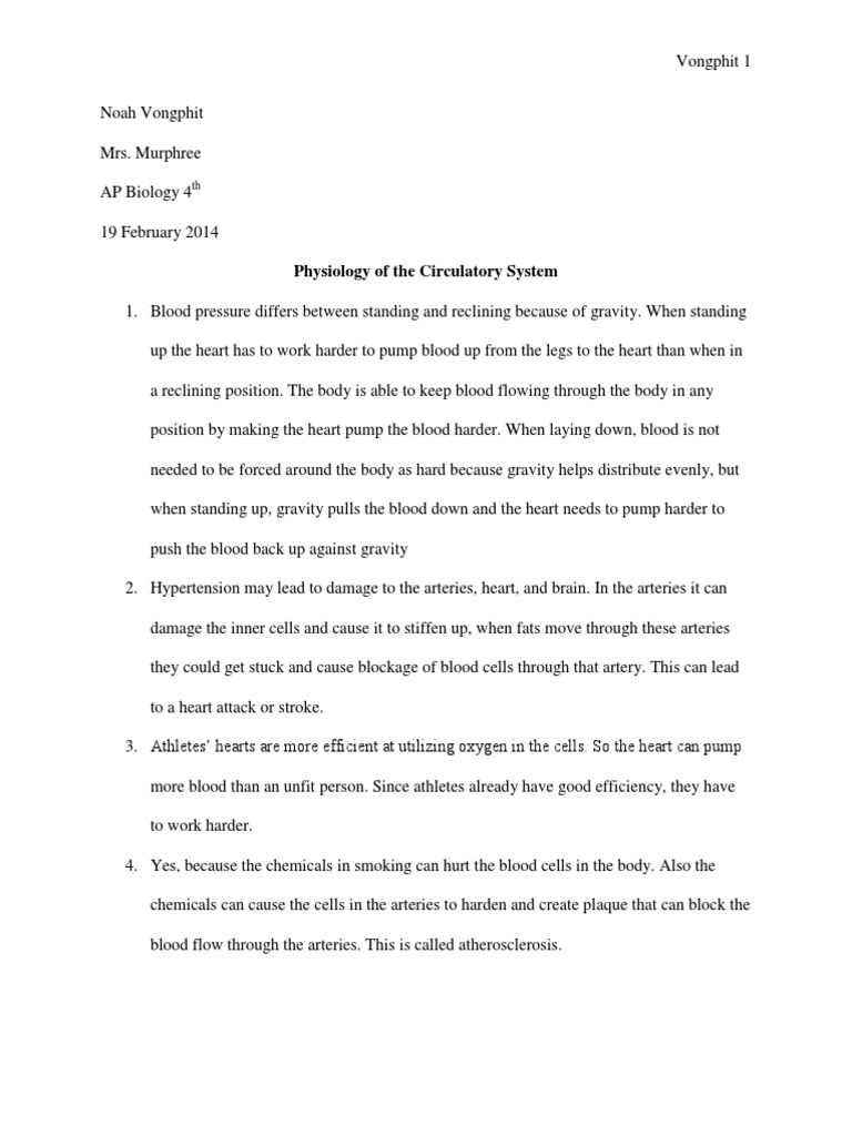 Physiology Lab | Artery | Circulatory System