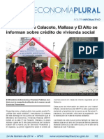 Economía Plural: Pobladores de Calacoto, Mallasa y El Alto Se Informan Sobre Crédito de Vivienda Social