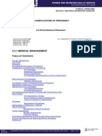 2.2.1 Medical Management T C: 2 Complications of Pregnancy