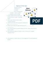 Properties of Water Quiz