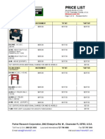 Parker Pricelist