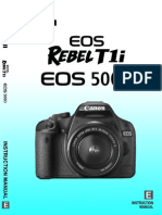 Canon EOS 500d Instruction Manual