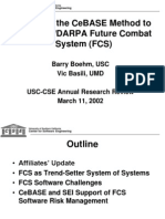 Applying The Cebase Method To The Army/Darpa Future Combat System (FCS)