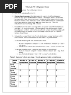 Worksheets Virtual Lab The Cell Cycle And Cancer Worksheet Answers cell cycle and cancer lab mitosis similar to lab