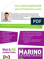 Volantino per la campagna di Ignazio Marino segretario del PD