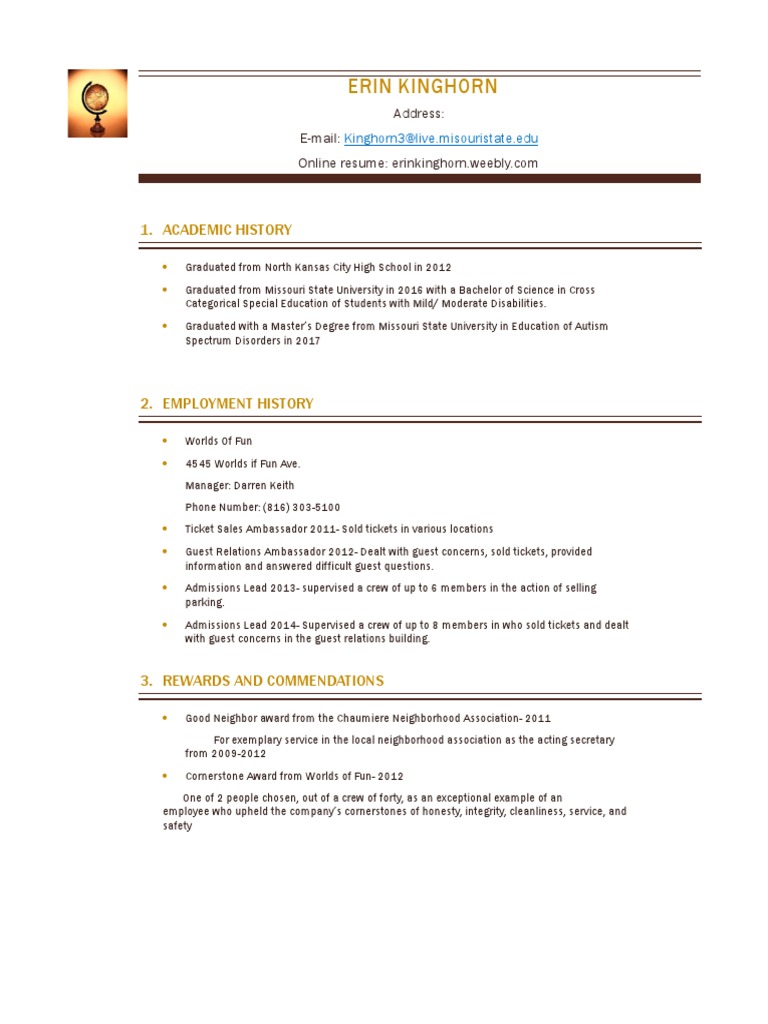 Resume Erin | PDF