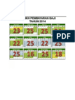 Jadual Pembayaran Gaji 2014