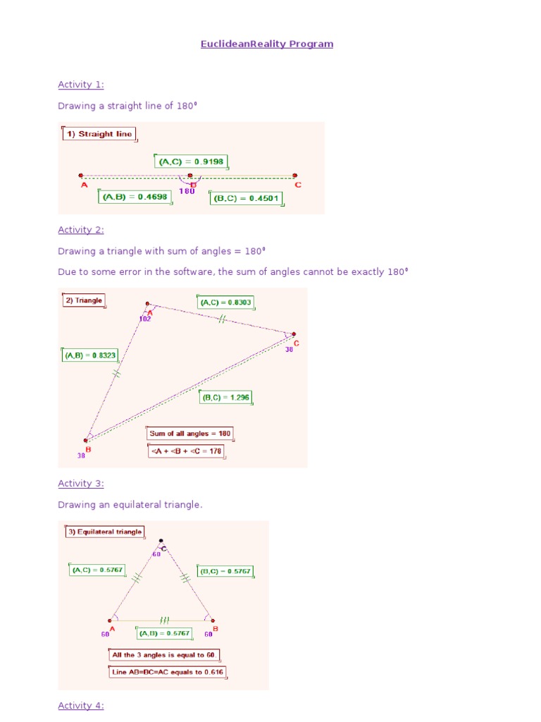 Euclidean Reality Program | PDF