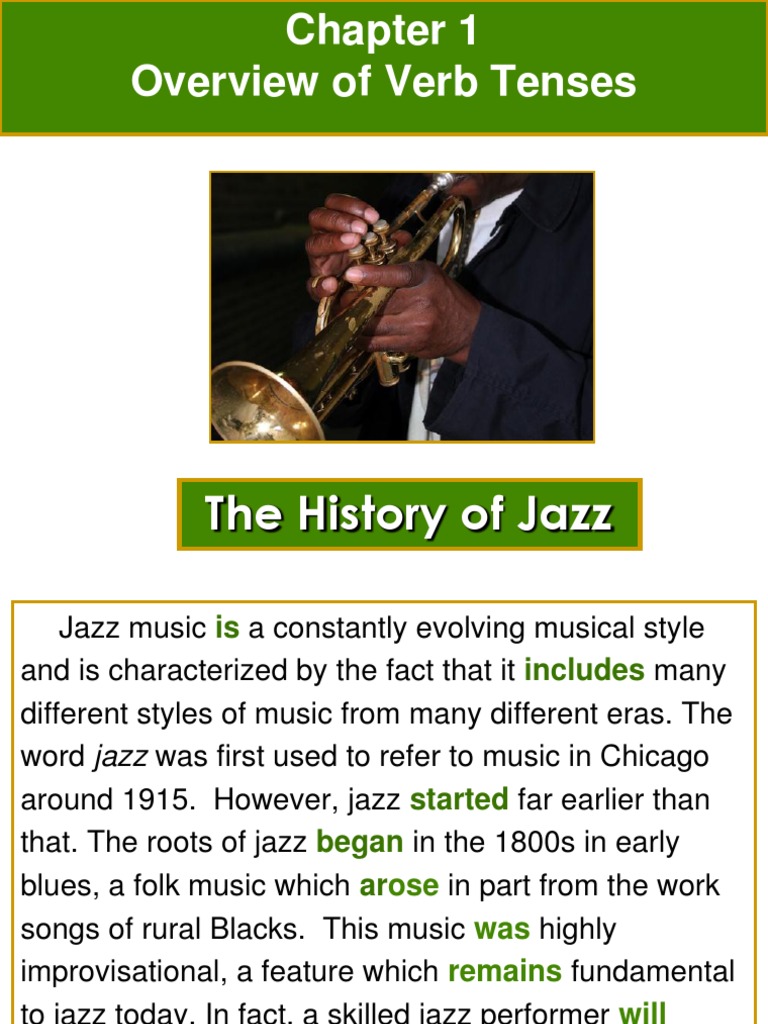 Uueg Chapter01 Overview of Verb Tenses PDF Jazz Ragtime
