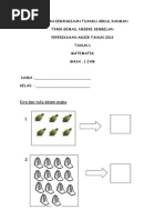 Soalan Matematik Tahun 1 KSSR