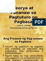 Teorya at Pananaw Sa Pagtuturo NG Pagbasa FINAL