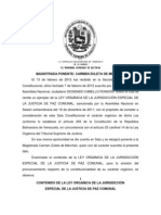 CONTENIDO DE LA LEY ORGÁNICA DE LA JURISDICCIÓN