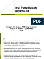 1 Teknologi Pengelolaan Kualitas Air Kualitas Air Dan Pengukurannya