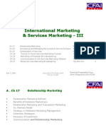 International Marketing & Services Marketing - III: July 7, 2009