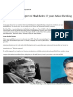 ''This Bengali Physicist Disproved Black Holes 13 Years Before Hawking''