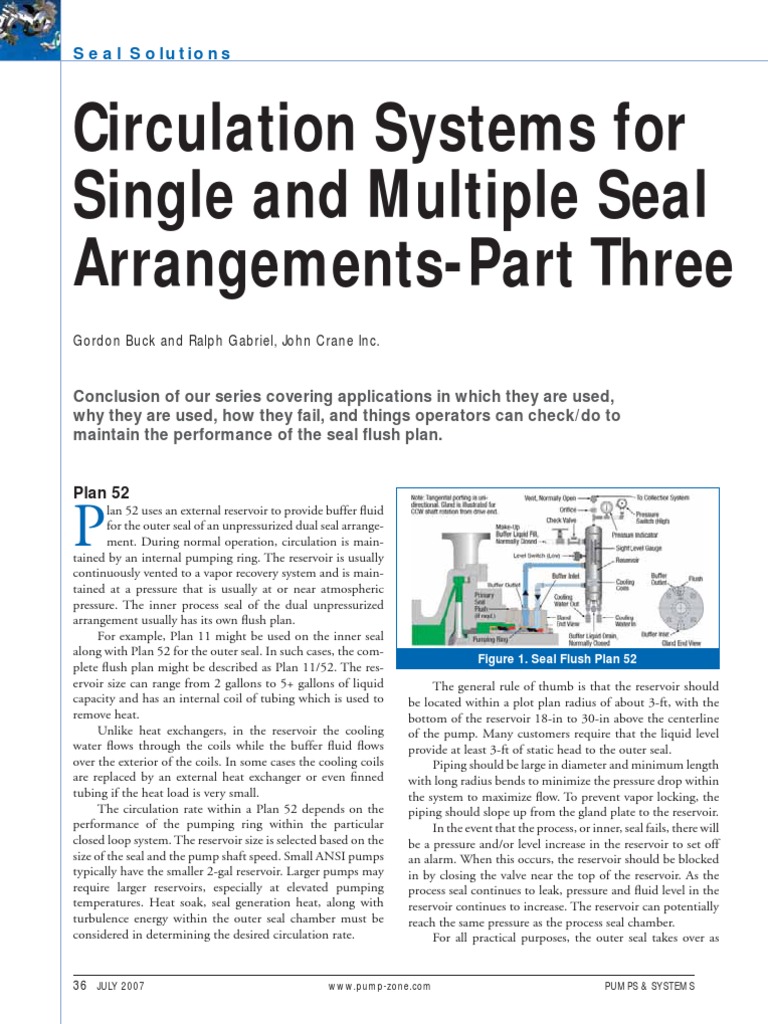 Double Mechanical Seal For Pumps | PDF | Heat Exchanger | Pump