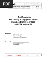 Hydrostatic Testing Procedure for Valves | PDF | Valve | Pressure
