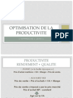 OPTIMISATION DE LA PRODUCTIVITE Présentation simplifiée