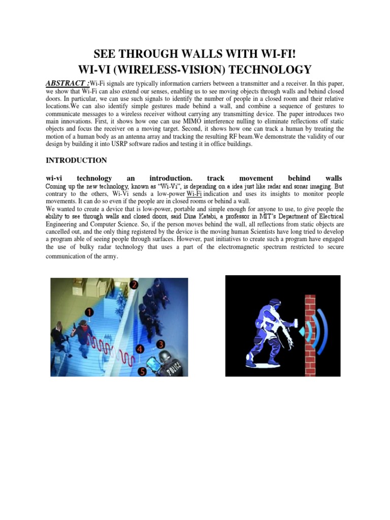 See Through Walls With Wi | PDF | Wi Fi | Wireless