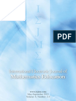 International Electronic Journal of Mathematics Education - Vol 8 - N2-3