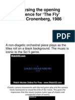 Analysing The Opening Sequence For The Fly' David Cronenberg, 1986