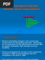 Design of M30 Grade SCC Mix With Different Sizes of Coarse Aggregate