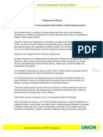 Comunicado Atentado Caravana Arauca