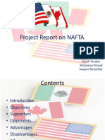 Project Report On NAFTA: Submitted by Ayush Tandon Aishwarya Prasad Swapnil Bendrikar