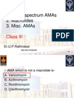 MBBS Broad spectrum AMAs, Macrolides and Misc. AMAs Class III