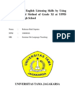 Increasing of English Listening Skills by Using Audio Lingual Method of Grade XI at YPPD Vocational High School