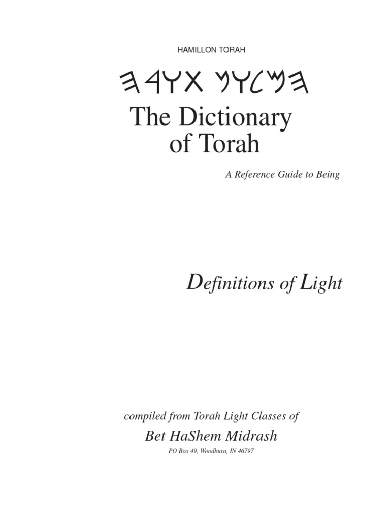 Torah Dictionary | PDF | Torah | Adam