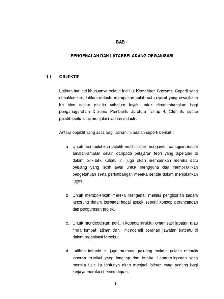 Latihan Industri di MBKT Terengganu | PDF