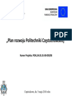 Plan Rozwoju Politechniki Częstochowskiej": Numer Projektu: POKL.04.01.01 00 059/08