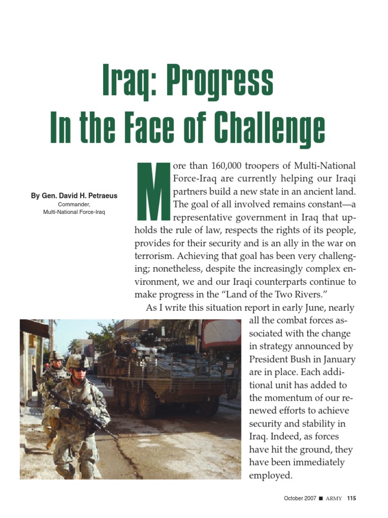 Iraq Security Progress Report 2007 | PDF | 101st Airborne Division ...