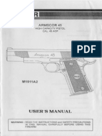 Armscor 45 High Capacity Pistol Cal. 45 ACP - User's Manual