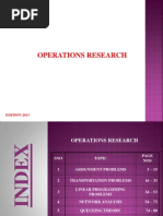 Operations Research - 2013