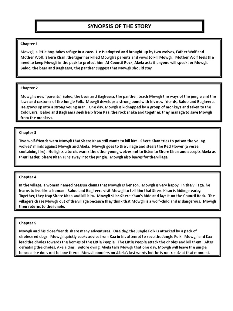 The Jungle Book Synopsis Pdf
