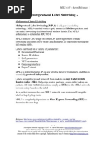 Multiprotocol Label Switching