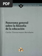 Panorama General Sobre La Filosofia de La e Educacion