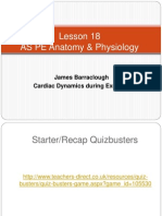 Lesson 18 AS PE Anatomy & Physiology: James Barraclough Cardiac Dynamics During Exercise
