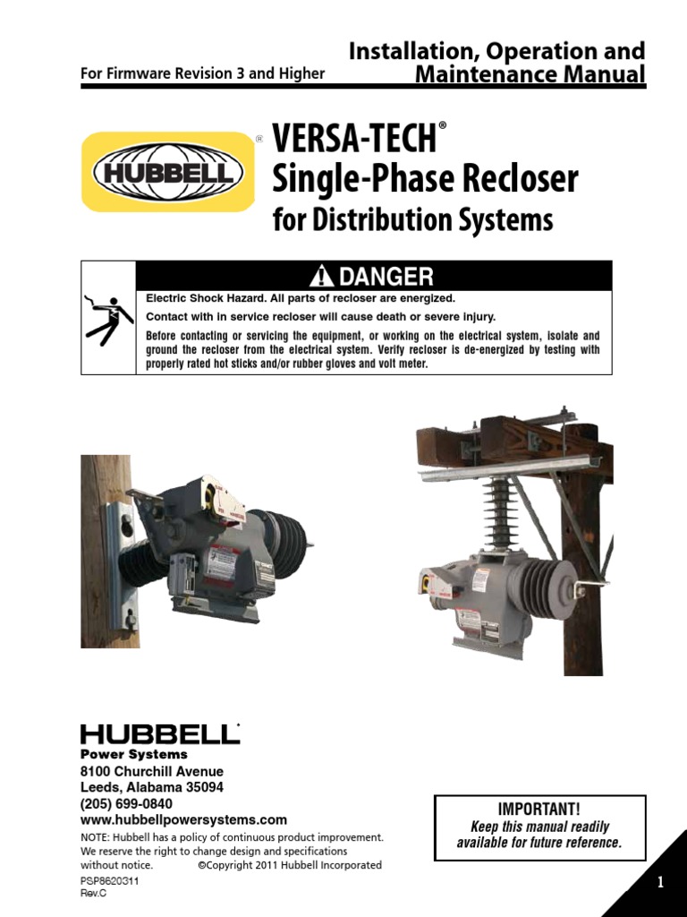 Versatech Recloser Manual | PDF | Screw | Device Driver