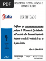 Certificado Vi Luta Antimanicomial Fafia 2013 - Mesa - Sem Nome