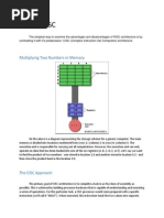 Risc Vs Cisc: Multiplying Two Numbers in Memory