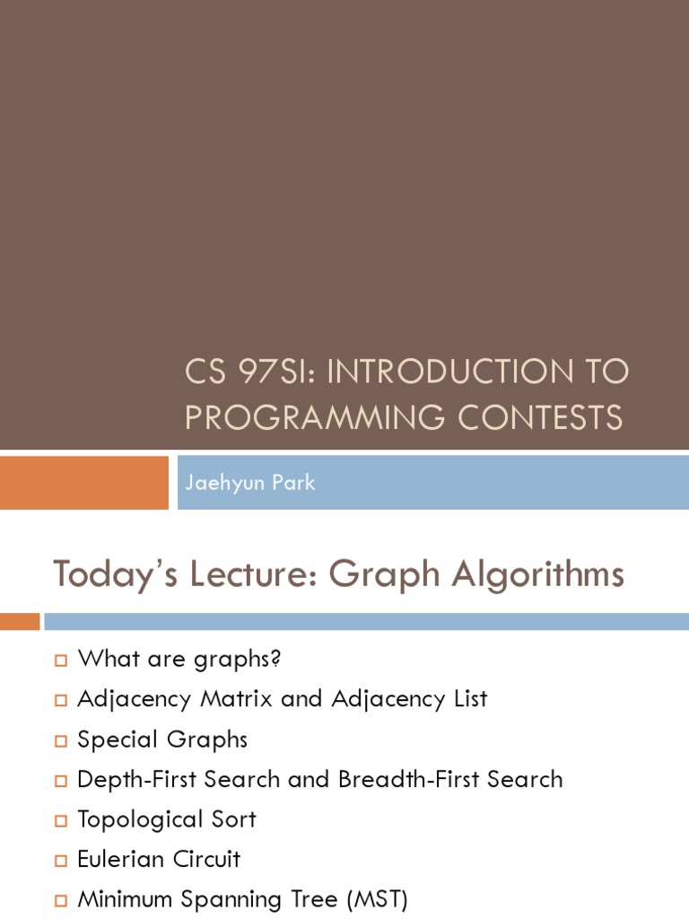 06 Basic Graph Algorithms | PDF | Computational Problems | Computer ...