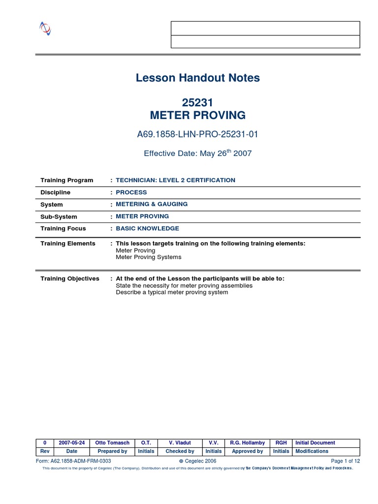LHN Meter Proving 25231-01 | PDF | Flow Measurement | Manufactured Goods