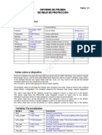 Informe de Prueba Relé de Distancia