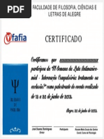 Certificado Vi Luta Antimanicomial Fafia 2013 - Palestrante - Sem Nome