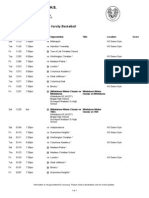 Whitehall Game Schedule 2013