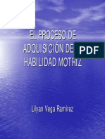 El Proceso de Adquisición de La Habilidad Motriz